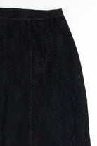 Black Stretch Corduroy Maxi Skirt