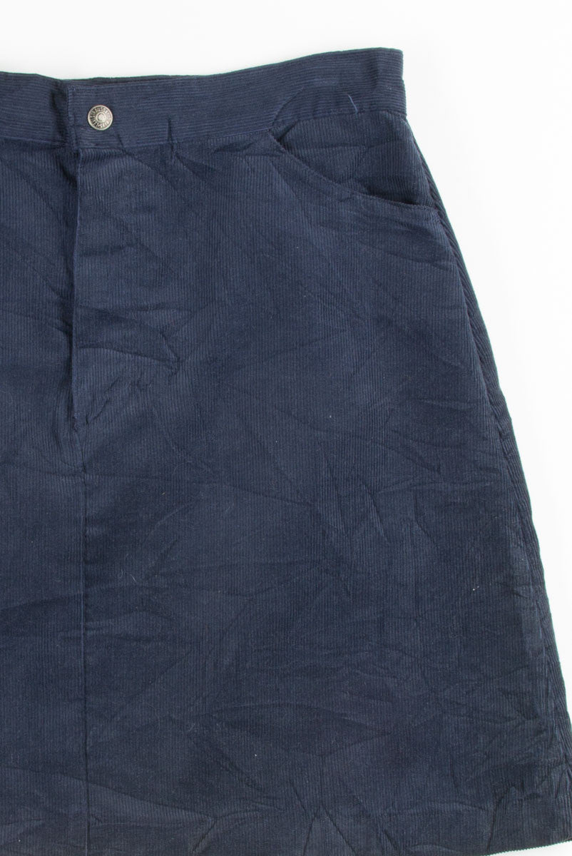 Royal Corduroy Pencil Skirt
