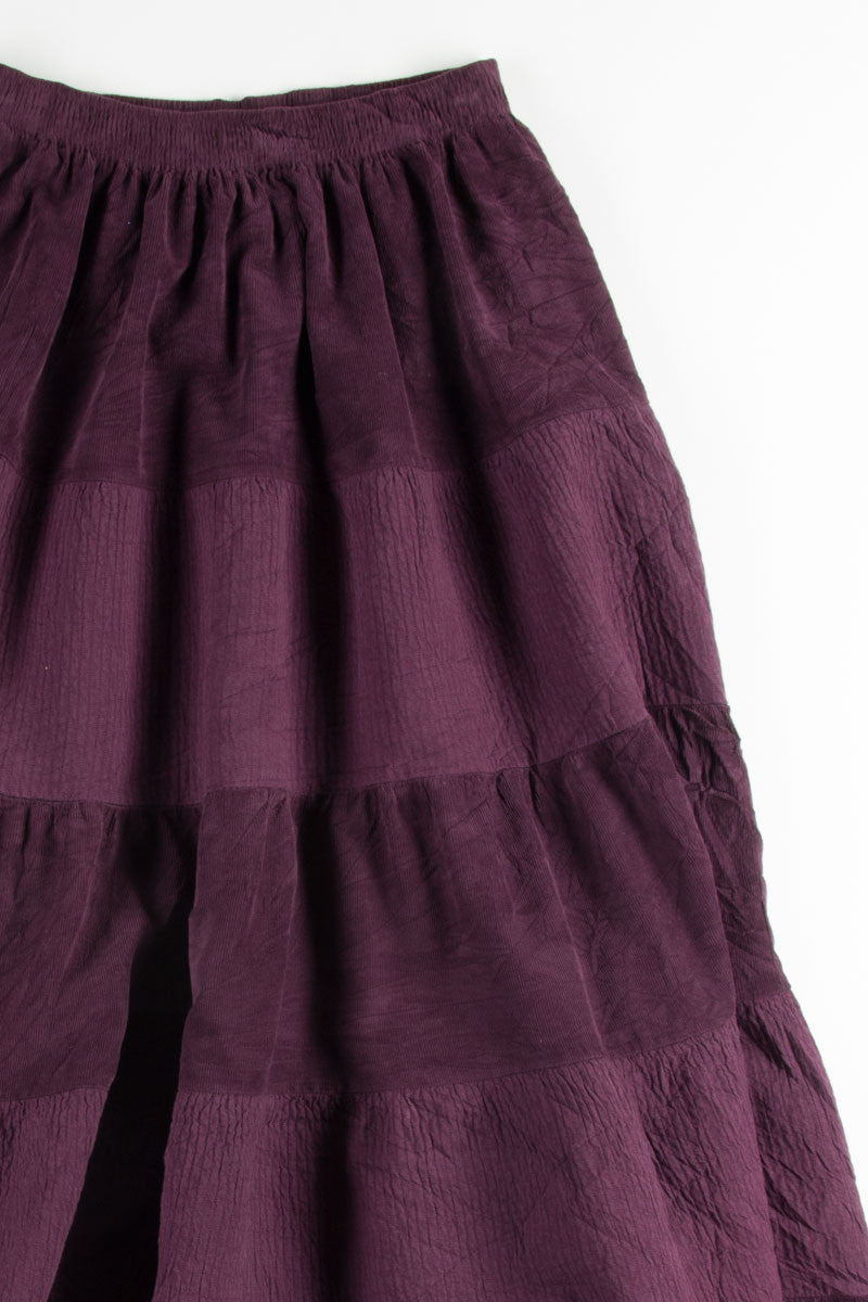 Purple Corduroy Hippy Skirt