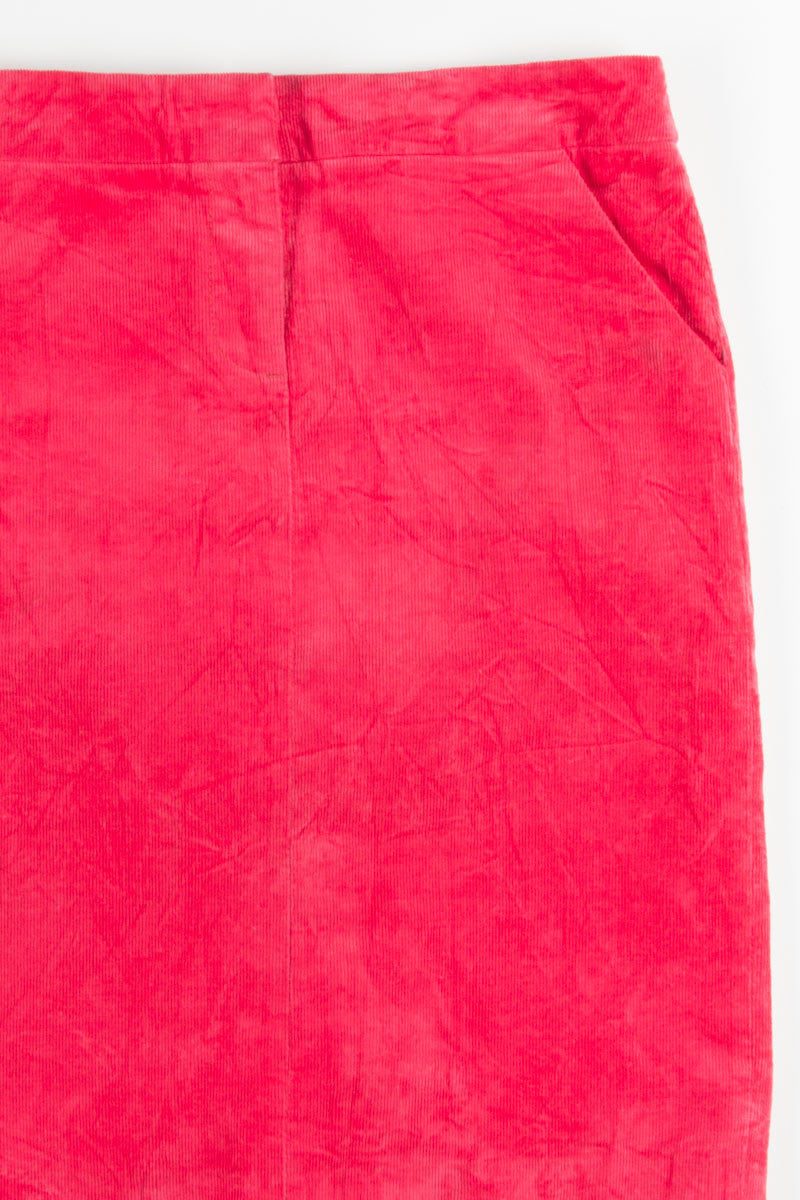 Coral J. Crew Corduroy Pencil Skirt