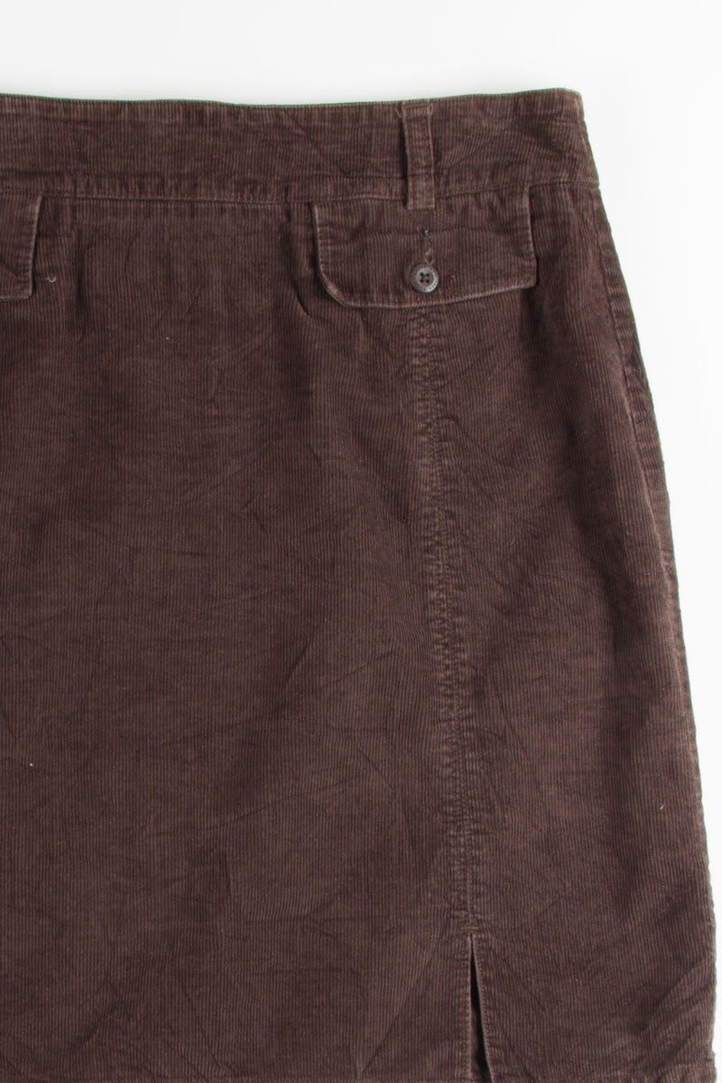 Brown Eddie Bauer Corduroy Skirt