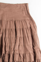 Brown Ruffle Hippy Skirt