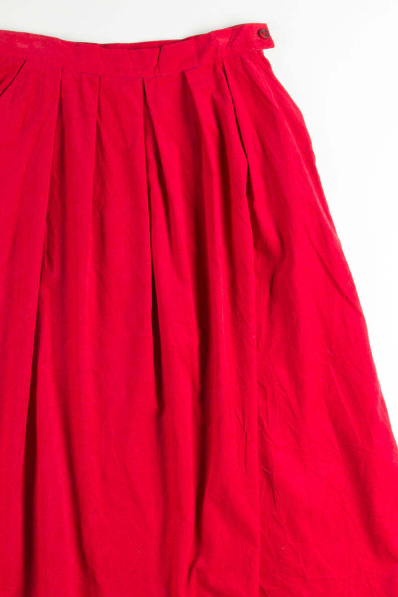 Red Corduroy Maxi Skirt