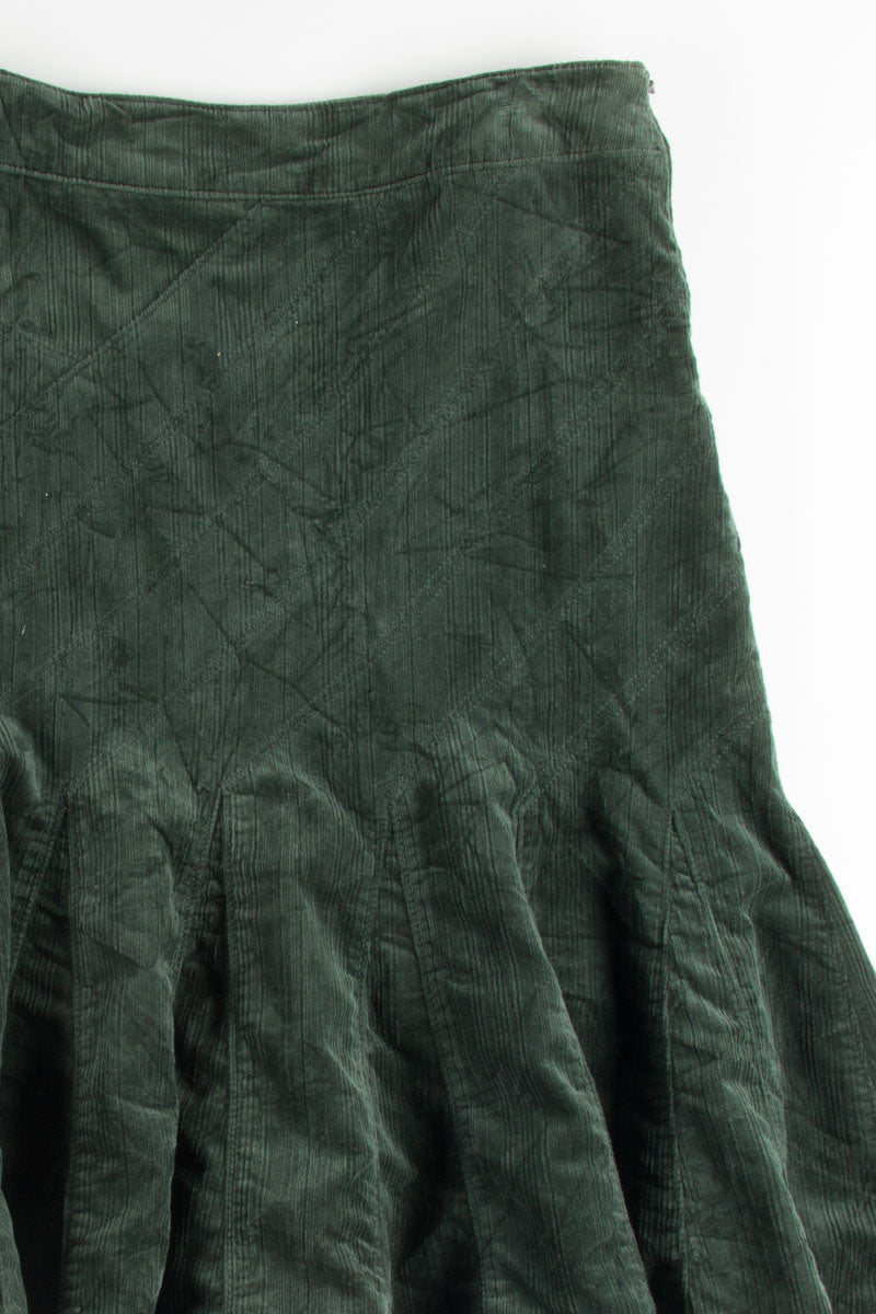 Forest Corduroy Pleated Skirt