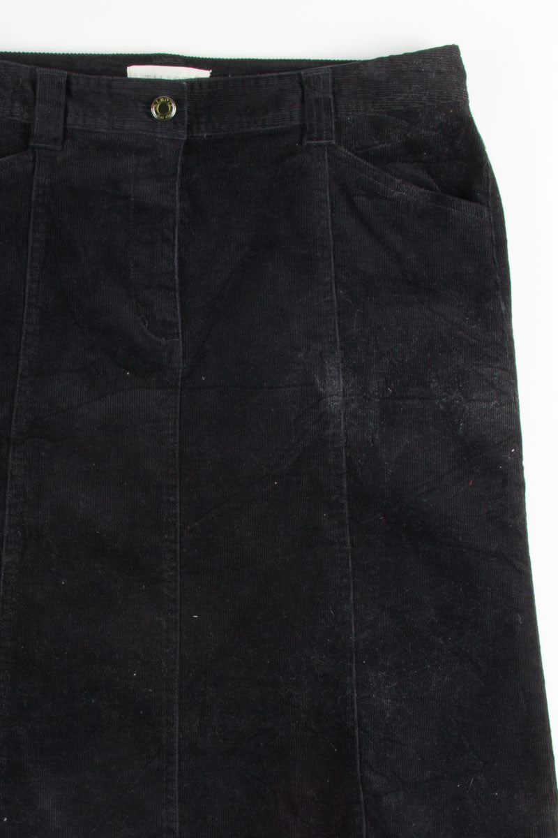 Black Corduroy Pencil Skirt 1