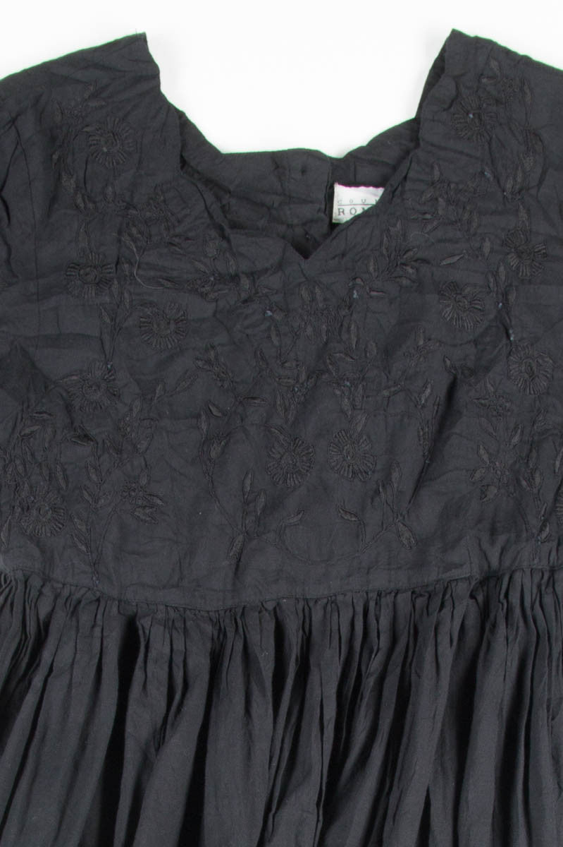 Black Embroidered Dress