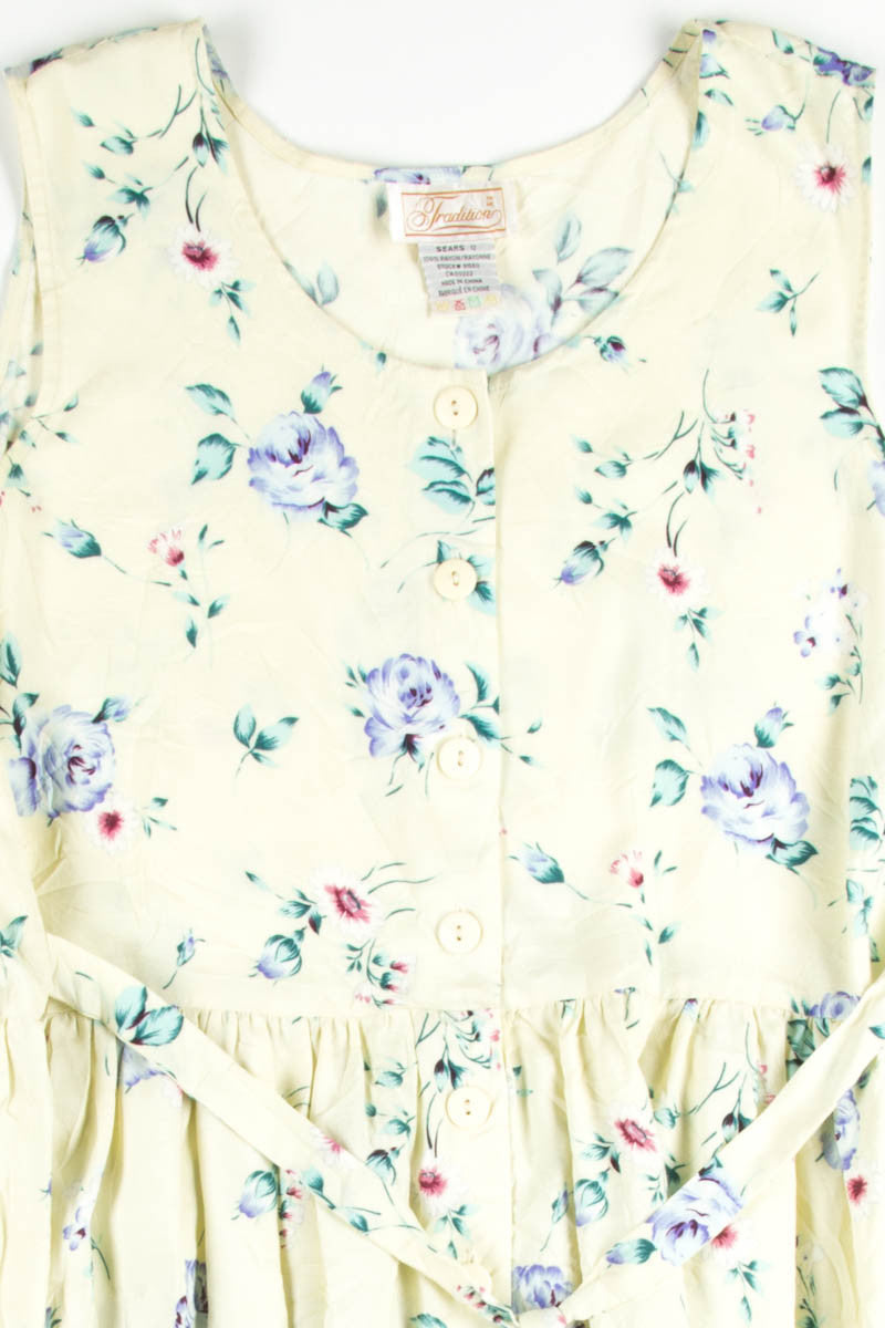 Pastel Yellow Floral Sundress