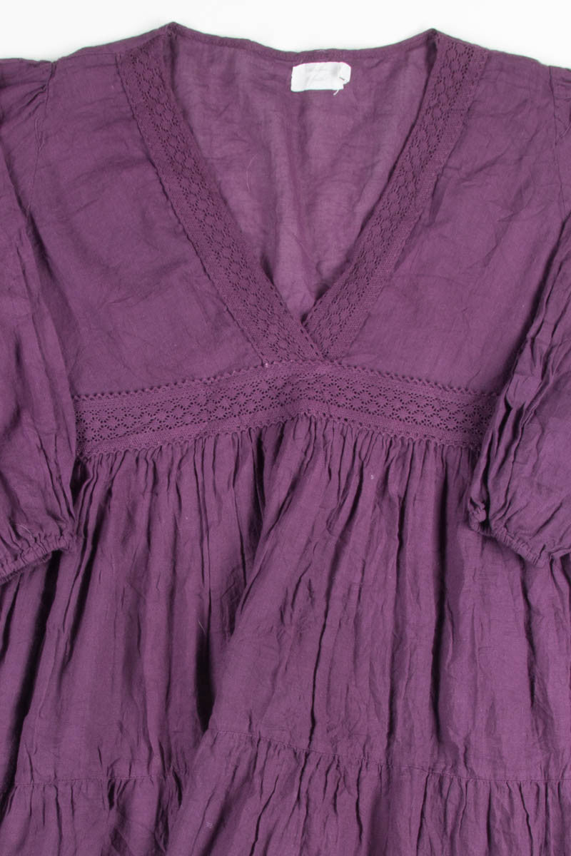 Purple Peasant Dress