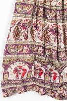 Tan & Red Elephant Hippie Skirt