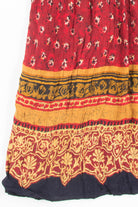 Red Floral Hippie Skirt