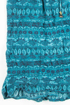 Teal Leaf Hippie Skirt