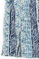 Blue Leaf Print Hippie Skirt