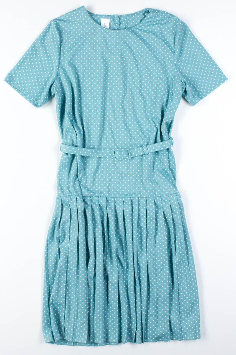 Teal Polka Dot Dress