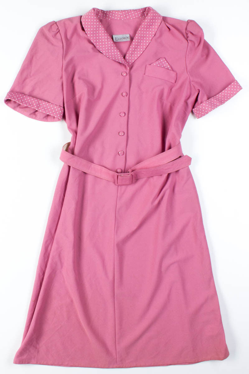 Pink Cuffed House Dress