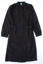 Brown Striped Shirtdress