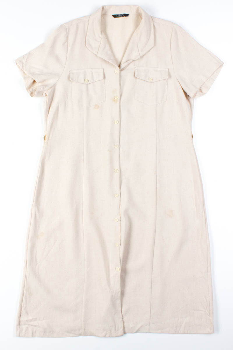 Beige Canvas Dress