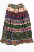 Purple & Green Character Hippie Skirt