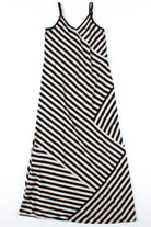 Black & Cream Striped Dress
