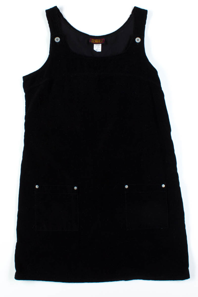 Black Velvet Pocket Dress