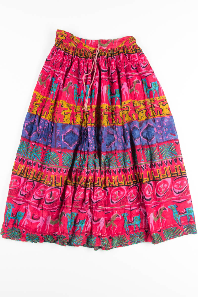 Pink Llama Hippie Skirt