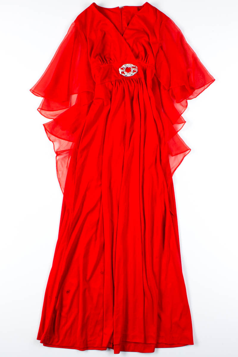 Red Mesh Wing Dress