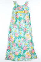 Teal & Pink Muumuu Vintage Dress