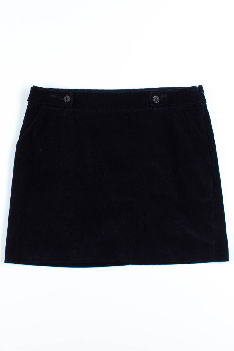 Navy Corduroy Skirt