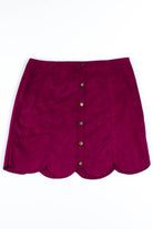 Plum Faux Suede Skirt