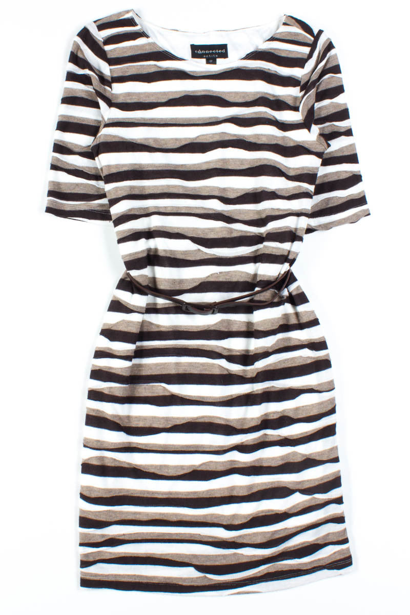 Brown Striped Dress