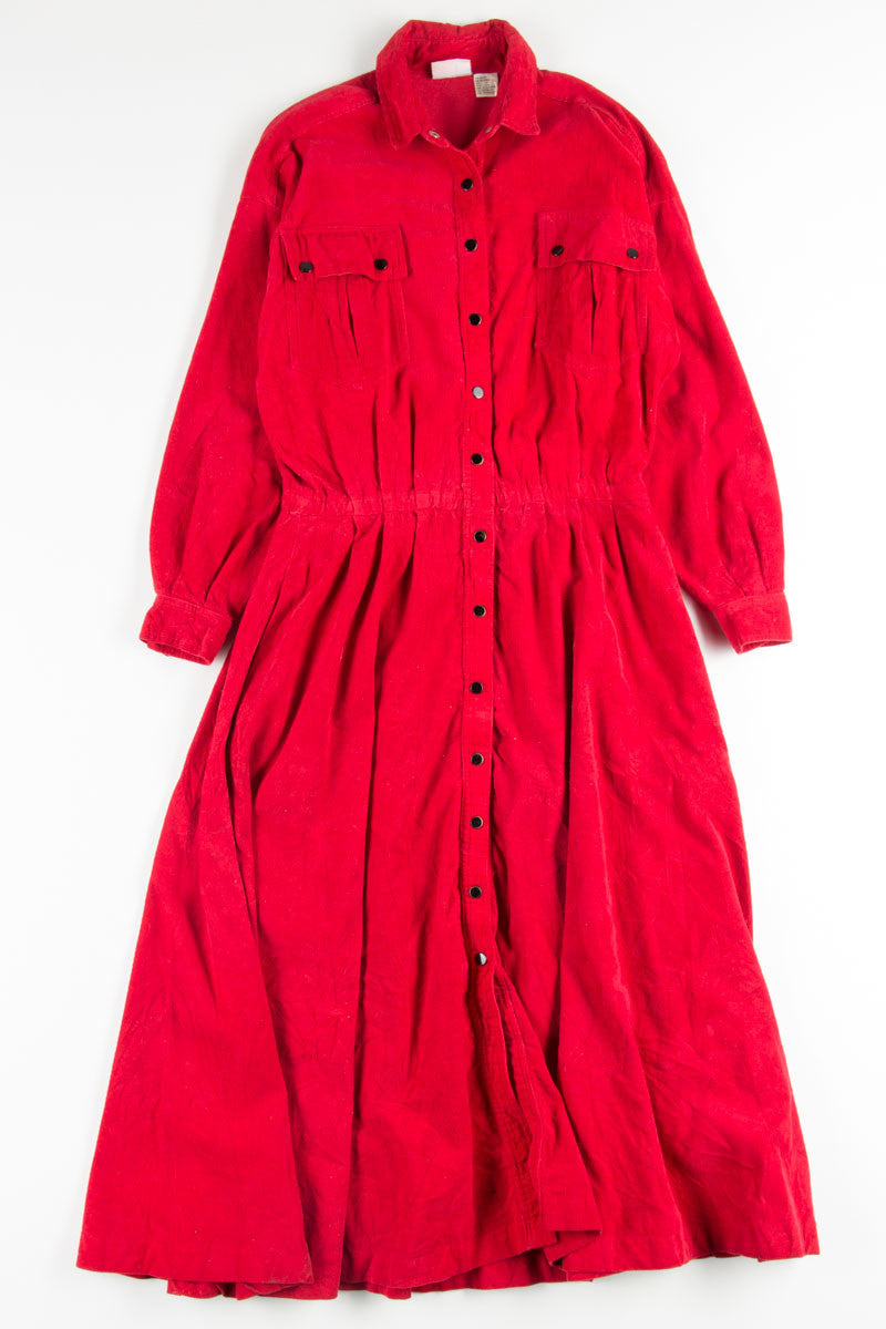 red corduroy shirt dress Corduroy Shirtdress