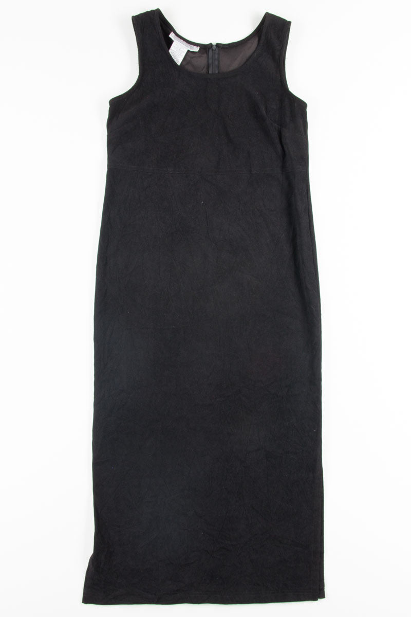 Black Sheath Maxi Corduroy Dress