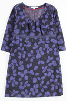Purple Leaves Corduroy Dress
