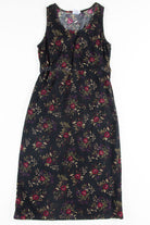 Floral Empire Waist Corduroy Dress 1