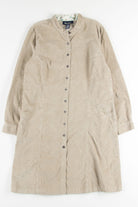 Tan Corduroy Shirt Dress