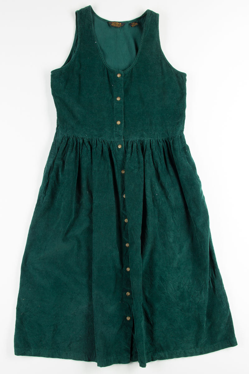 Green Eddie Bauer Corduroy Dress
