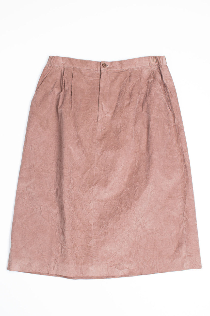 Dusty Mauve Micro Corduroy Skirt
