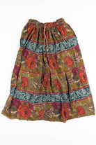 Large Roses Hippie Skirt