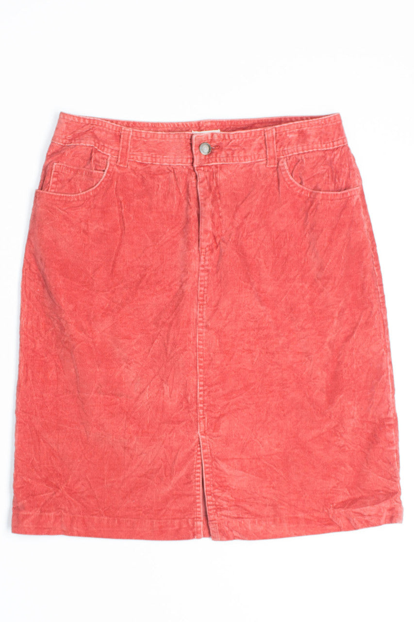 Brick Corduroy Skirt