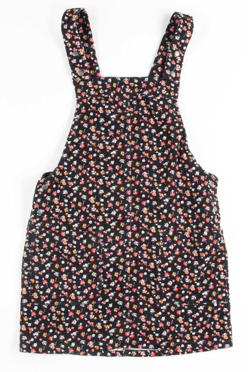 Black Ditsy Floral Corduroy Jumper