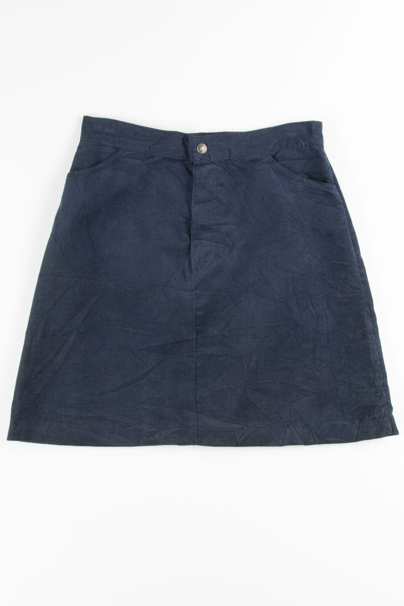 Royal Corduroy Pencil Skirt