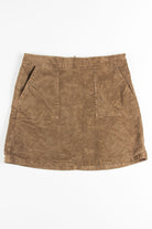 Beige Corduroy Mini Skirt