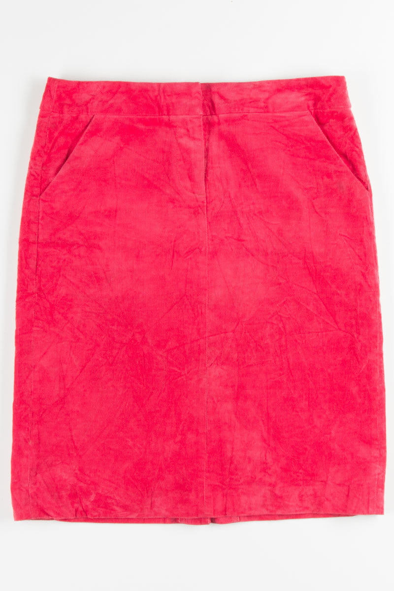 Coral J. Crew Corduroy Pencil Skirt