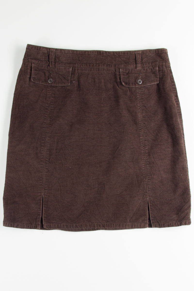 Brown Eddie Bauer Corduroy Skirt