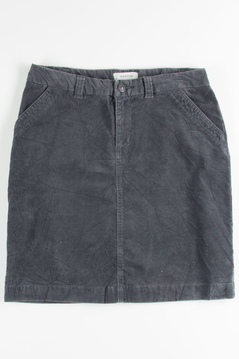 Tan Corduroy Mini Skirt 1