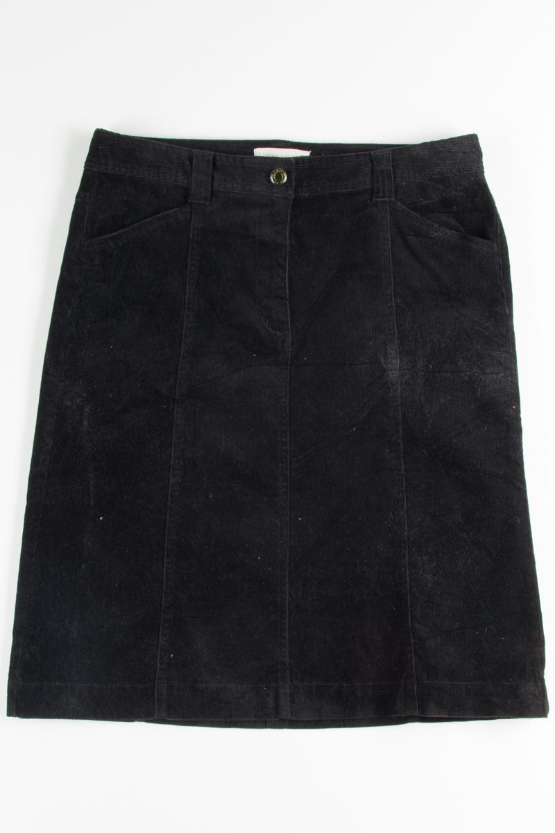 Black Corduroy Pencil Skirt 1