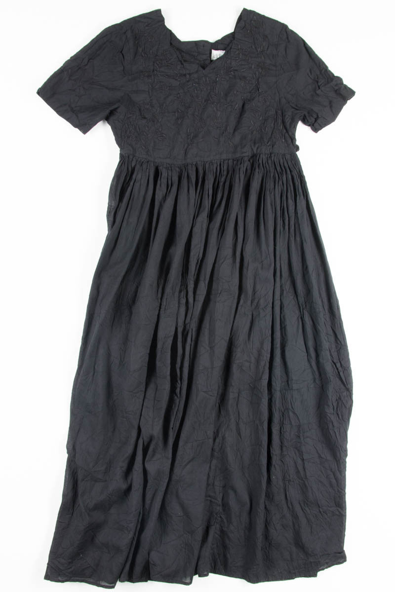 Black Embroidered Dress