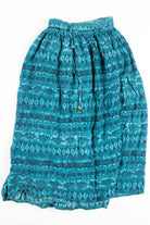 Teal Leaf Hippie Skirt