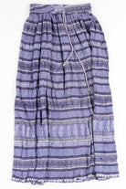 Periwinkle Striped Hippie Skirt