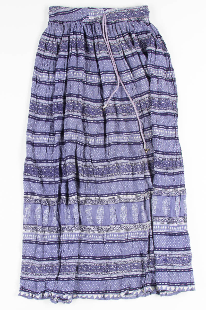 Periwinkle Striped Hippie Skirt