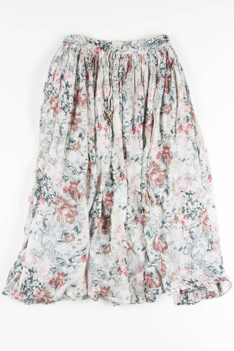 Vintage Floral Hippie Skirt